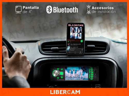 Imagen 6 de 10 de Stereo Pantalla 4 Pulgadas Usb Sd Mp5 Bluetooth Car Auto
