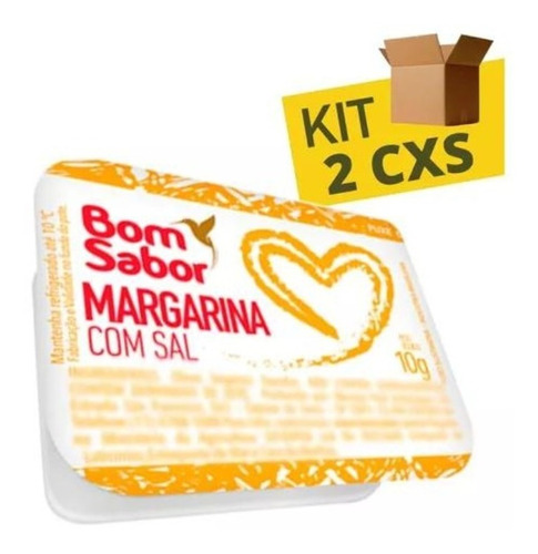 Mini Margarina Bom Sabor 10g Blister Potinho - 288un - 2 Cxs