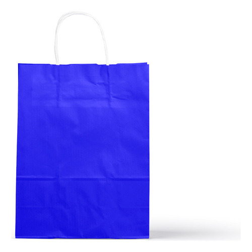 Sacola De Papel Kraft Colorido P 18x22x9cm 50und Cor Azul-escuro