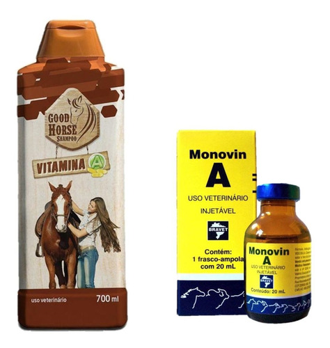 Vitamina Para Crescer Cabelo Monovin A Mais Xampoo De Cavalo