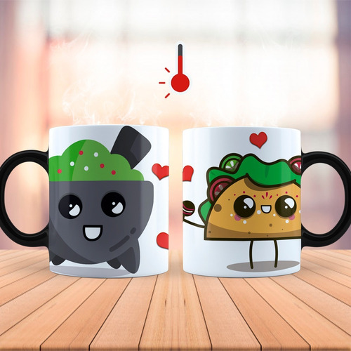 2 Tazas Mágicas Pareja Eres La Salsa De Mis Tacos Amor