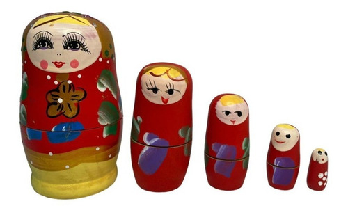 Muñeca Mamushka Muñeca Rusa Set De 5 Piezas Decoración Hogar