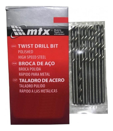 Kit de brocas de acero de alta velocidad de 3,5 mm con 10 piezas para Mtx Metals