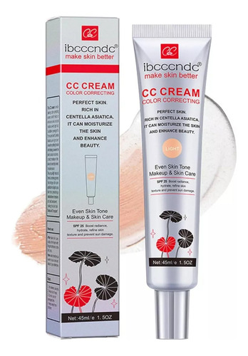 Crema Cc Correctora De Color, Base De Maquillaje Cc Cream 45