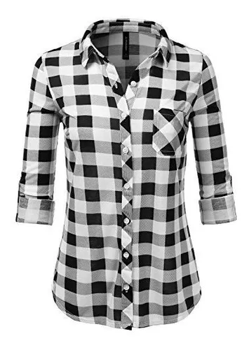Jj Perfection Camisa De Franela De Manga Larga Con Cuello Jj Perfection Camisa De Franela De Manga Larga Con Cuello