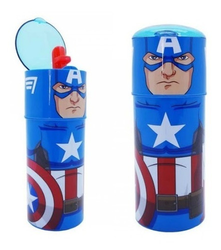 Vaso Capitan America Con Sorbete Y Tapa Original Armonyshop