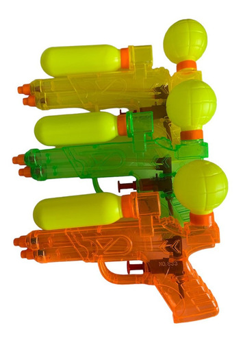 Brinquedo Mini Pistola Lança Água Bolinha Colorida 17cm