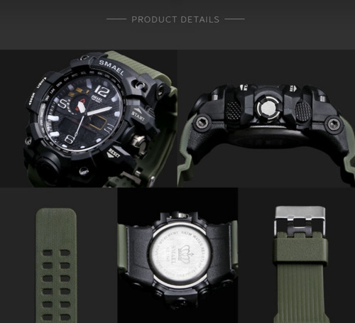 Relógio Masculino Tático/militar Smael Verde Exército.