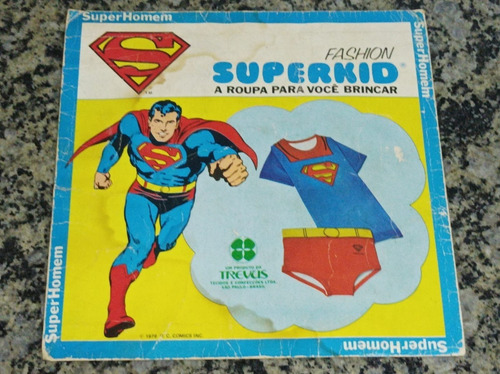 Super Homem Embalagem Roupa Fashion Superkid Trevus 1979 Man