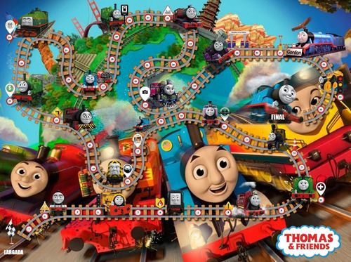 Pista De Trenes Juego Lona Vias Tren Vagón Carga Thomas