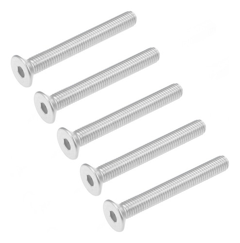 5 Pernos Cabeza Plana De Máquina M8x60mm Tornillos Fijación