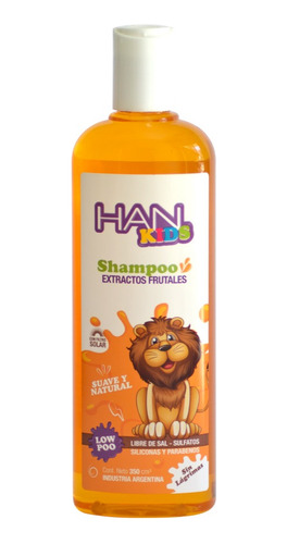 Han Kids Shampoo Infantil Baja Espuma Sin Lagrimas X 350cm3