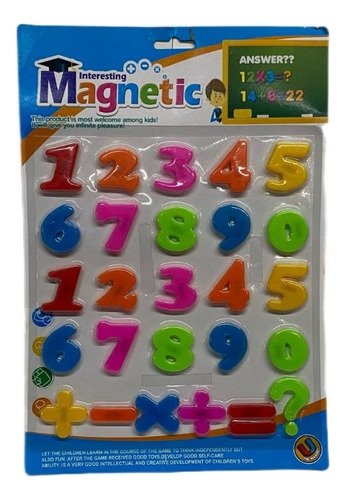 Puzzle Números Y Signos Magnéticos Imantados 26pz Gr Sebigus