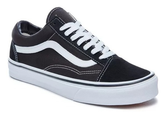 vans blancas linea negra