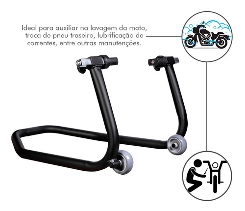 Imagem 2 de 10 de Cavalete Universal Traseiro Moto Xt 660 Mt 09 Fazer 250 Xj6