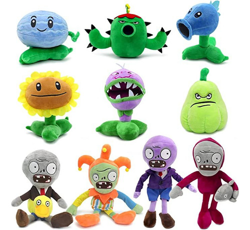 10 Piezas De Felpa De 1 Y 2 Pvz De Peluche Contra Zombies U