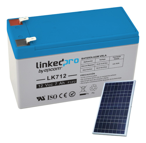 Batería Recargable Respaldo Ups No Break Epcom 12 V 7 Ah