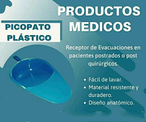Imagen 2 de 7 de Chata Bacin De Plastico Pico De Pato O Tipo Pala Ortopedico
