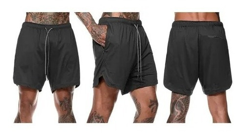 Short Deportivo Con Licra Para Hombre2 En 1 Gym Sport