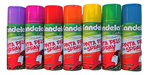 Pintura Aerosol Para Pelo Candela Celeste Paquete X6u