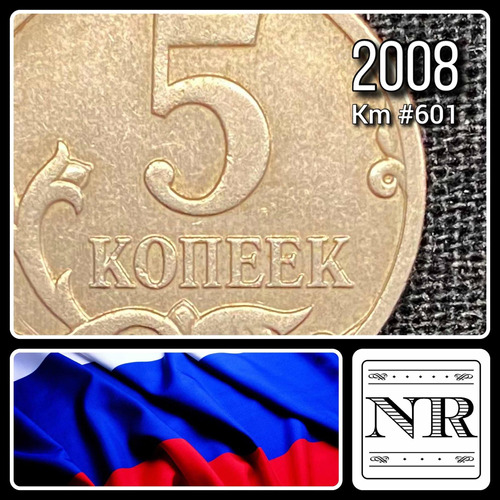 Rusia - 5 Kopek - Año 2008 - Y #601 - San Jorge