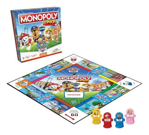 Juego De Mesa Monopoly Jr Paw Patrol | Con Chase, Marshall,