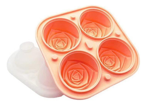 Molde De Hielo En Rosa, Silicona, 4un - Cocina Hogareña