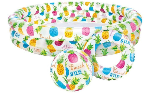Alberca Inflable Con Pelotas Y Salvavidas 1.32mx28cm Intex