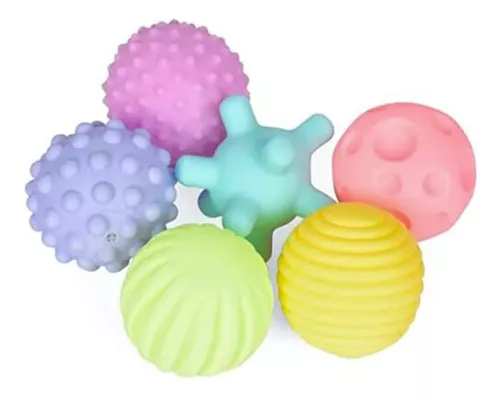 Juguete Sensorial Para Bebé Set De 6 Pelotas Texturizadas