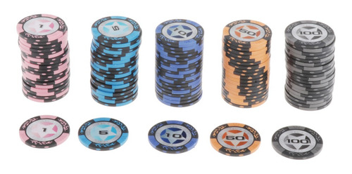 Fichas De Póker Del Casino 1 5 10 50 100