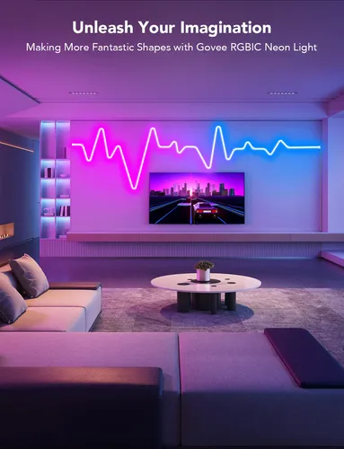 Lámpara Con Forma De Cuerda De Neón, 10 M, Rgb, Con Sincroni
