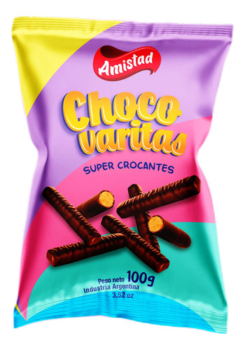 Choco Varitas La Amistad Bañadas En Chocolate Negro (100 Gr)