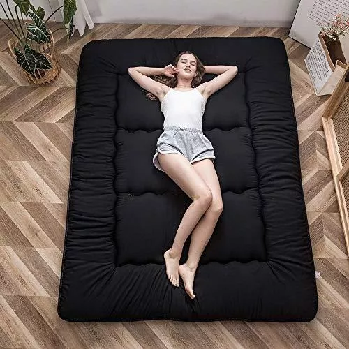 MAXYOYO Colchón japonés de suelo tipo futón, colchoneta para dormir de  tamaño matrimonial para adultos, colchón plegable a cuadros, colchón de  piso