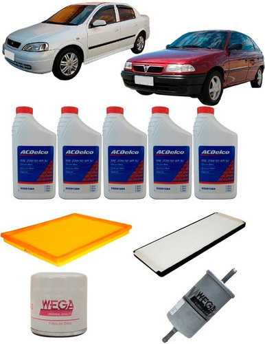 Kit Troca De Óleo Para Chevrolet Astra 2.0 8v 1991 Á 2004