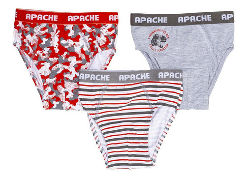 Pack X3 Slip Niño Algodón-verano Multicolor