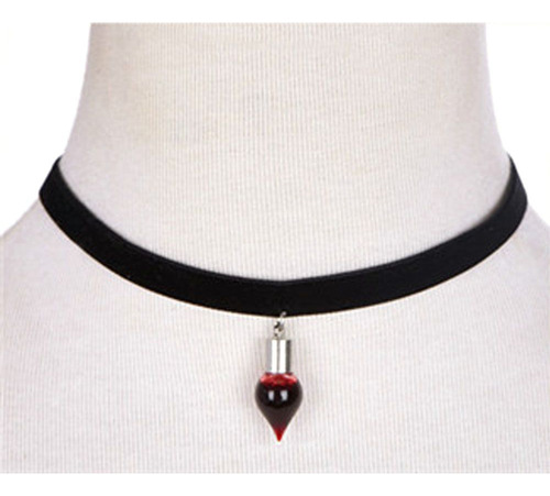 Collar Vampire Diaries Con Colgante En Botellas De Vidrio Tr