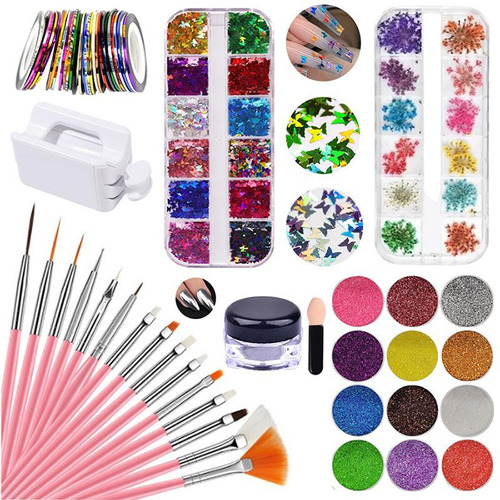 Kit Decoração Manicure Unha Gel Encapsulada Arts Nails Unhas