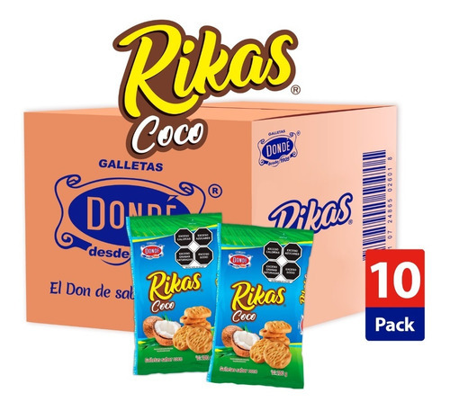 Rikas Coco Caja 10/200g - Galletas Dondé