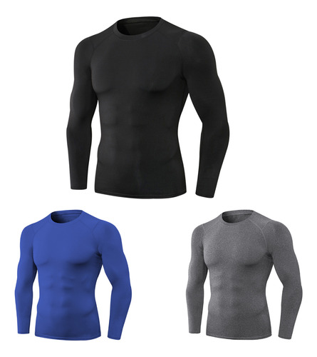 Camisetas Running Long, Blusas Masculinas Para Exercícios, 3