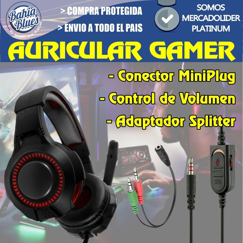 Auricular Gamer Ps4 Xbox Con Microfono Pc Gaming Skype