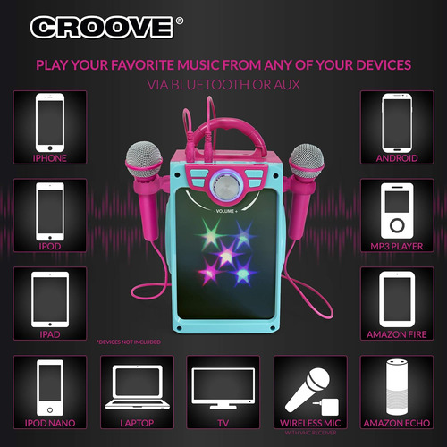 Karaoke Machine Para Niños - Karaoke Para Niñas Con 2 Micróf