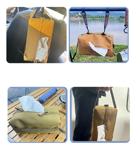 Caja De Pañuelos Húmedos Para Acampar Al Aire Marrón