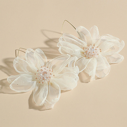Ganchos Para Las Orejas Con Borlas Colgantes De Flores Para