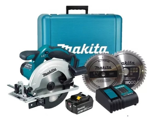 Sierra Electrica Inalambrica 165mm Makita 2 Discos + Bat 5ah