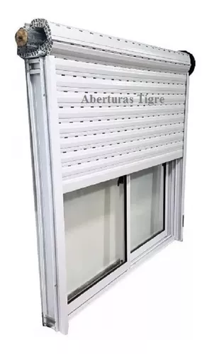 Ventana Modena Sistema Compacto, Persiana Aluminio 150x90