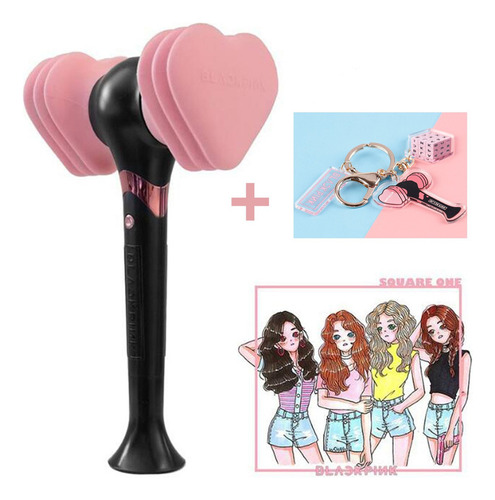 Llavero Lightstick Negro Rosa +