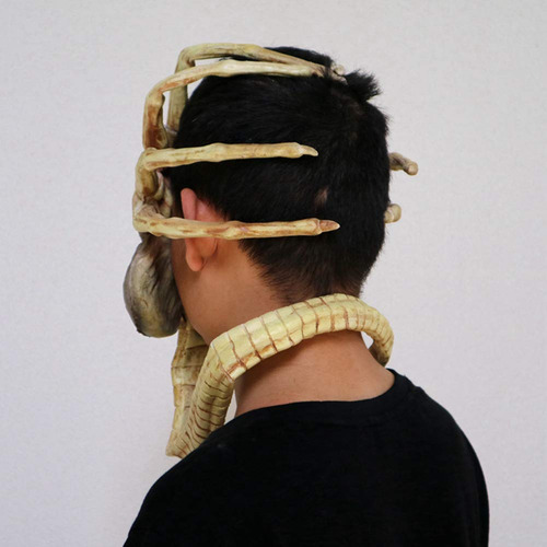 Máscara Facial Alien Facehugger De Látex Con Garras Aterrado