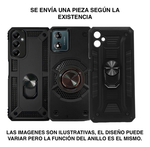 Funda Protector Uso Rudo Con Anillo +mica Gratis Para Huawei