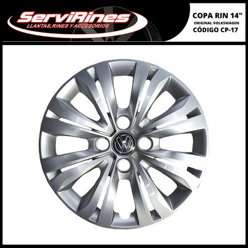 X1 Copa De Rin 14, Volkswagen, Gris Aluminio. Cod. Cp-17