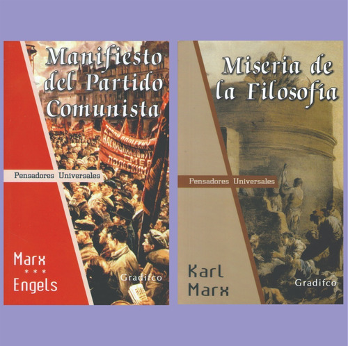 Karl Marx Lote X 2 Libros Nuevos El Manifiesto Comunista